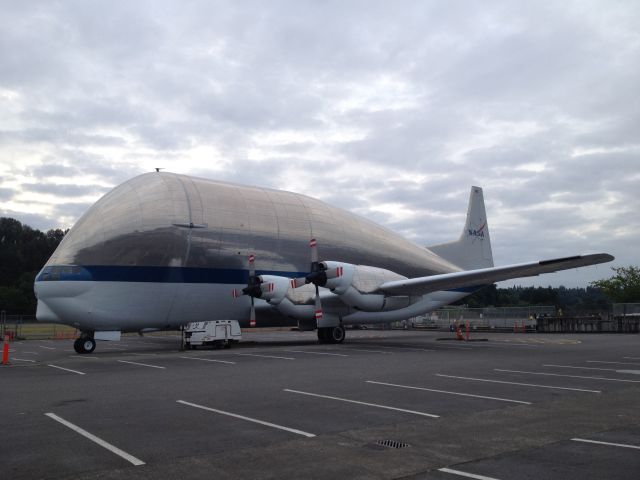 — — - NASA's Supper Guppy Delivering the Space Shuttle Trainer to the Museum of Flight in Seattle Washington