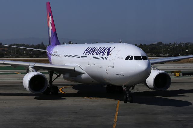 Airbus A330-200 (N392HA) - Taxiing after landing.