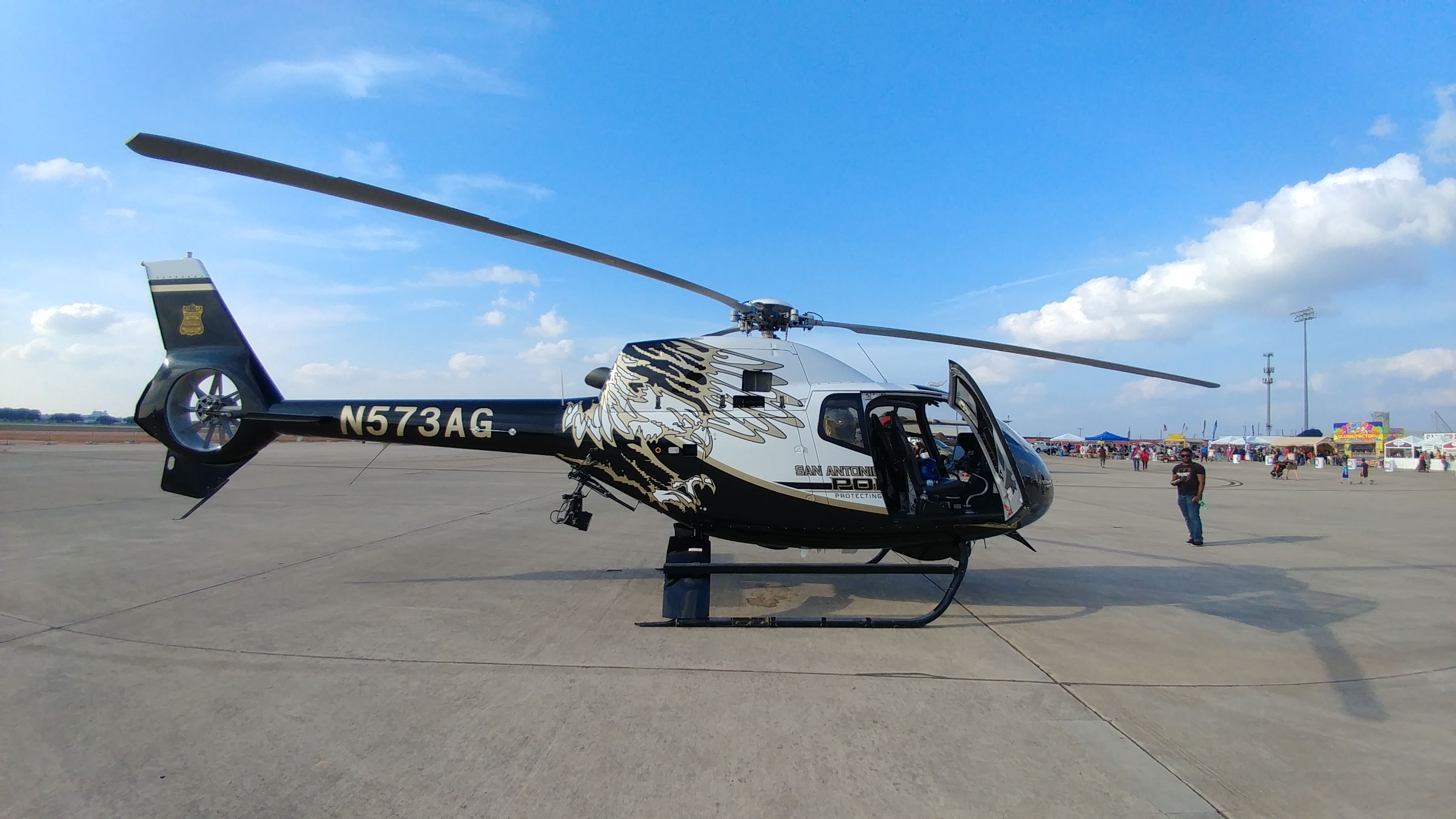 Eurocopter EC-120 Colibri (N573AG) - SAPD Helicopter at San Antonio Airshow 2017