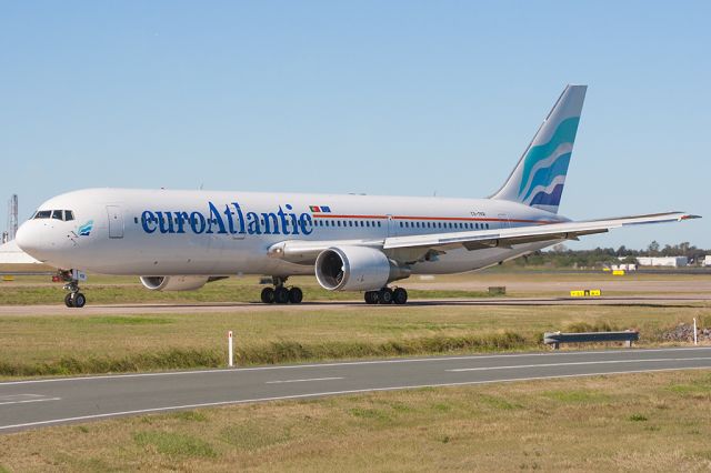 BOEING 767-300 (CS-TKR) - CS-TKR of Euroatlantic, a aircraft hiring company operating on behalf of Air Niugini while one of their 767 was under a C check