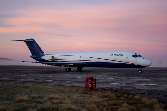 McDonnell Douglas DC-9-30 (N327US) - One of USA Jet's DC-9's sitting on the East Ramp early in the morning.