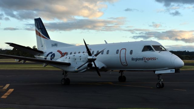 Saab 340 (VH-PRX) - Regional Express Airlines Saab 340B VH-PRX (340B-303) at Wynyard Airport Tasmania on 26 January 2017.