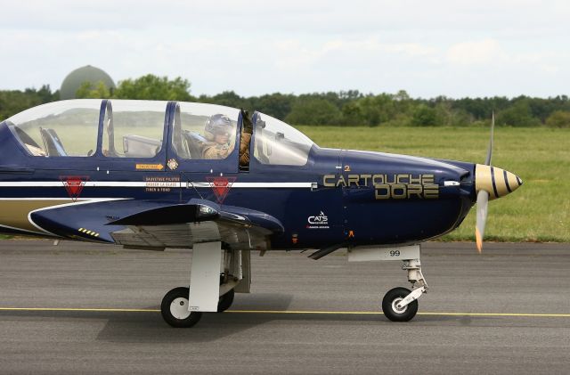 OGMA TB-30 Epsilon (F-SEXP) - Socata TB-30 Epsilon Cartouche Doré, Avord Air Base 702 (LFOA)  Air Show in june 2012