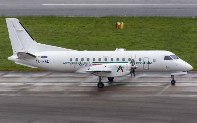 Saab 340 (YL-RAL) - Operating for Blue Islands ~(BCI) in Aeroitalia (AEZ) colour scheme and owned by RAF-Avia (MTL)