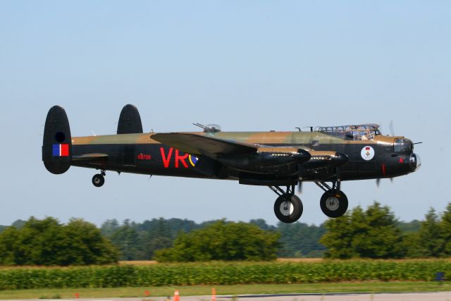 Avro 683 Lancaster (C-GVRA) - Yea, I crudely took out the gasoline company logo on the tail.