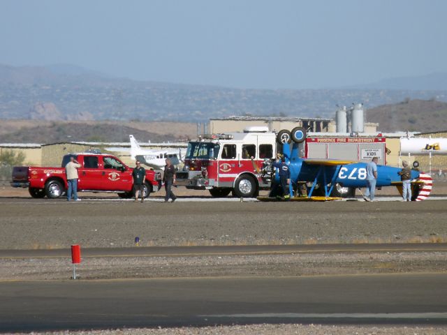 Boeing PT-17 Kaydet (N56099) - Ground-loop incident on Nov. 21, 2009.