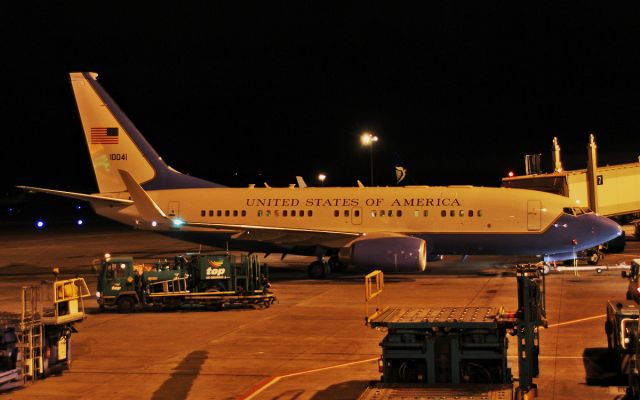 01-0041 — - usaf c-40b 01-0041 on stand at shannon 30/10/14.