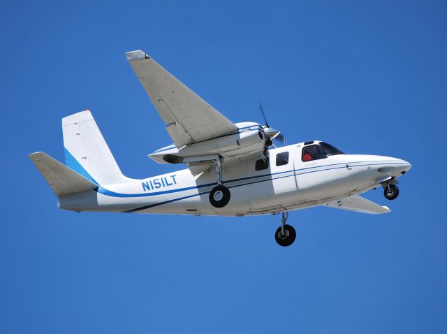 Aero Commander 500 (N151LT) - ATTACK JACK ENTERPRISES LLC on final for runway 2 at KJQF - 5/25/13