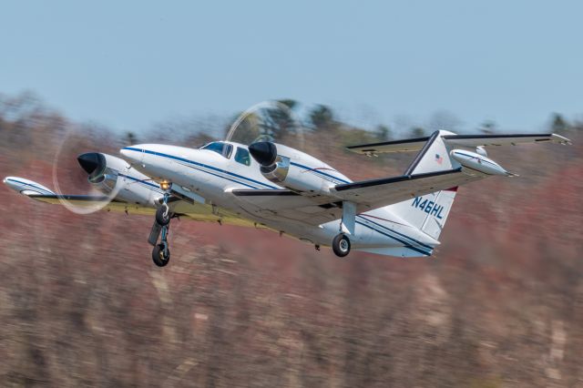 Piper Cheyenne 400 (N46HL) - Piper PA-42-1000 N46HL taking off from KLOM (WIngs Field)br /1/125 sec. f/22 500mm ISO 250