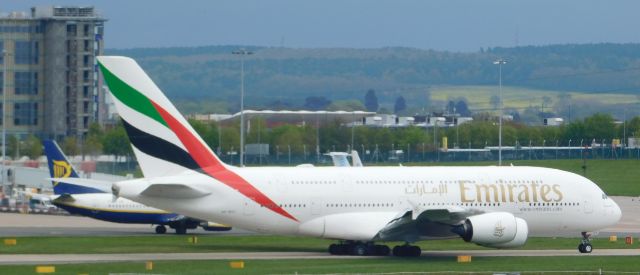 Airbus A380-800 (A6-EUX) - FROM FREEPORT CAR PARK 