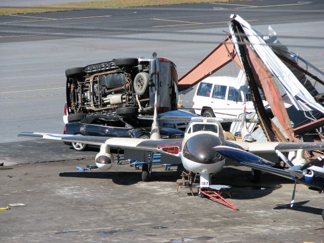 — — - De Havilland Vampire survived.  Appears to be only minor damage.