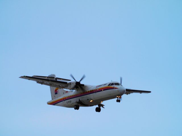 Aerospatiale ATR-42-300 (C-FTCP) - Landing on runway 35, Iqaluit airport.