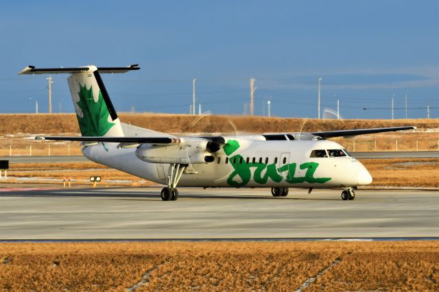 de Havilland Dash 8-300 (C-FSOU) - Jazz Air Bombardier Dash 8-300 arriving at YYC on Jan 2.