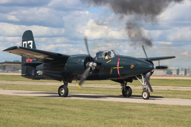 Grumman G-51 Tigercat (NX700F) - Grumman F-7F Tigercat ready for Grumman Flight of the Cats at Oshkosh '22