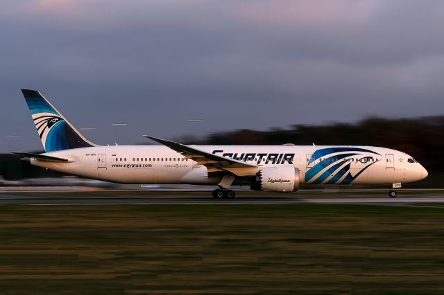 Boeing 787-9 Dreamliner (SU-GER) - Panning shot, 1/30 sec 