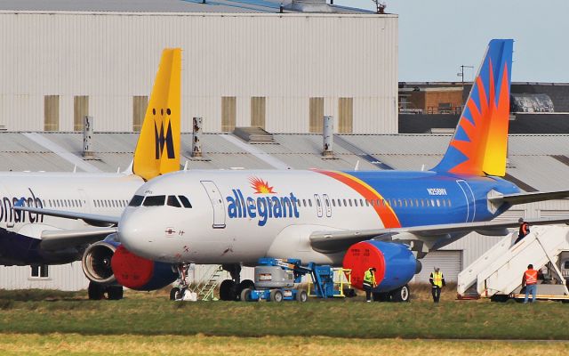 Airbus A320 (N258NV) - allegiant air a320-214 now with new reg n258nv at shannon 1/2/18.