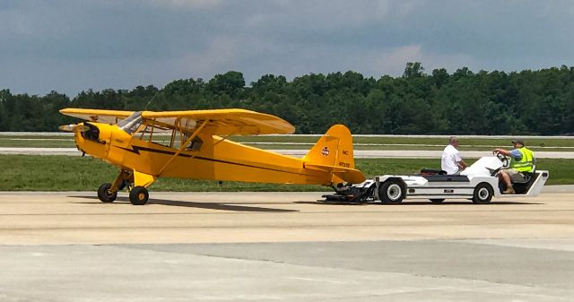 Piper NE Cub (NC47312) - This Cub made an emergency Lansing at GSP.  Everyone was just fine!  The airport was closed for about 45 minutes.