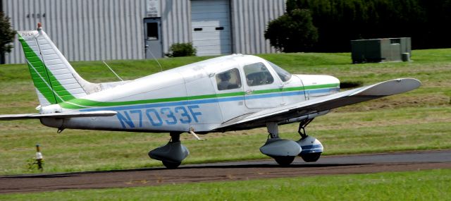 Piper Cherokee (N7033F) - This 1976 Piper Cherokee just landed, summer 2019.