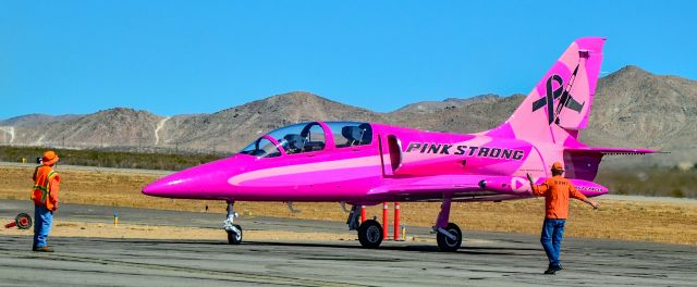 Aero L-39 Albatros (N368LA) - N368LA 1979 Aero Vodochody L39C Albatros s/n 931341 Pink Strong Battling Breast Cancer - 21st Annual Apple Valley Airshow and NAPA Car Show  br /br /KAPV - Apple Valley Airportbr /Photo: Tomás Del Corobr /October 12, 2024