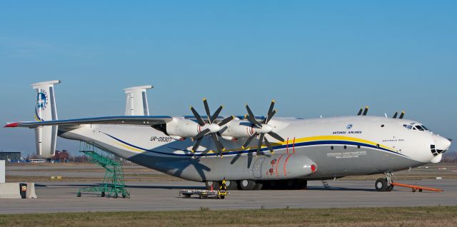 Antonov Antheus (UR09307) - Rare visitor at Leipzig / Halle Airport. 