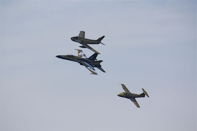 — — - Canadian Forces Hornet,Sabre,Tutor in Anniversary colours Flying Over CNE Airshow,Toronto,Canada