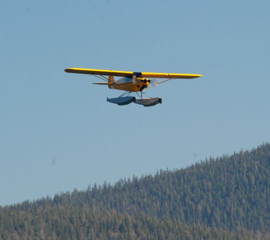 Piper L-21 Super Cub (N775VX) - Flying over Lake Tahoe near Homewood, CA