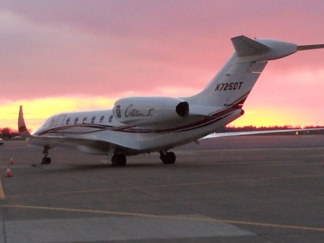 Cessna Citation X (N725DT) - Donald Trump flies nothing but the best! This shot taken 4-13-16 while the Donald is off in downtown Pittsburgh speaking to his followers