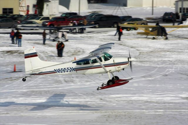 Cessna Skywagon (N6955N) - Taken from the EAA Museum Pioneer Airport Observation Deck.