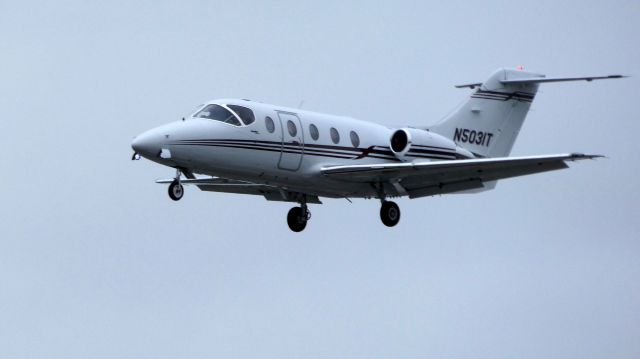 Beechcraft Beechjet (N5031T) - On final is this 2009 Hawker Beechcraft Beechjet 400A in the Spring of 2019.