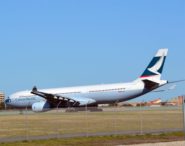 Airbus A330-300 (B-LAJ) - On taxi-way approaching runway 05 for take off to Hong Kong via Melbourne.