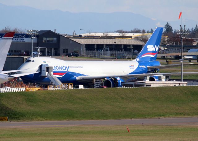 BOEING 747-8 (4K-SW882) - March 11th, 2014 - 1 of 2 747-800 cargo jets at Boeing Everett for Silkway/Azerbaijan Cargo.