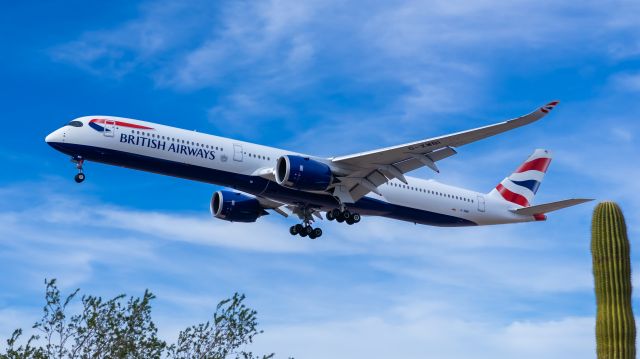 Airbus A350-1000 (G-XWBI) - British Airways A350-1000 landing at PHX on 8/9/22. Taken with a Canon 850D and Sigma 18-35mm Art lens. I'm super happy with this photo, I think this may be my best one yet!