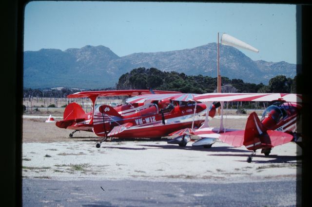 PITTS Special (S-1) (VH-WIZ) - Three pitts on the way to Tasmania for an airshow, circa 1983