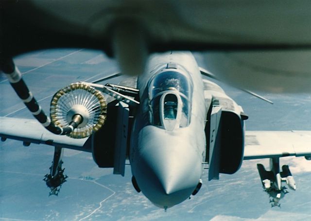 McDonnell Douglas F-4 Phantom 2 — - F-4  from VA-201 refueling from a KC-10 over eastern New Mexico in the fall of 1985.