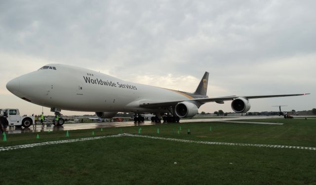 BOEING 747-8 (N628UP) - Up close 747-8 at OSH