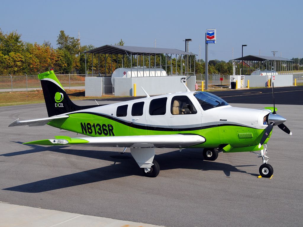 Beechcraft Bonanza (36) (N8136R) - Beautiful Beechcraft parked on the ramp at the Winchester Municipal Airport.