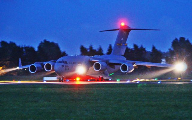 Boeing Globemaster III (08-8198) - usaf charleston c-17 08-8198 23:00hrs dep from shannon 7/6/14.