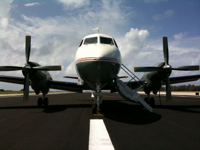 Grumman Gulfstream 1 (N8E) - RWY 06, aircraft facing North, September 2009.