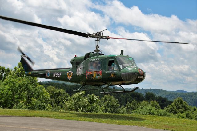 Bell UH-1V Iroquois (N98F) - Owned by Mike Holbrook of Marpat Aviation. Flown by Vietnam Veteran pilot Robert Curtis.  