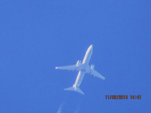 Boeing 737-800 (N566AS) - Alaska Airlines flight 774 from SEA to TPA over Baxter Springs Kansas (78KS) at 37,000 feet.