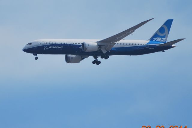 N789EX — - 787-9 Serial 001 on approach to Moses Lake, WA