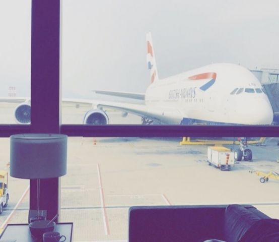 Airbus A380-800 (G-XLEG) - Photograph taken by Indian Bollywood singing sensation Neha Kakkar on 31st July 2017