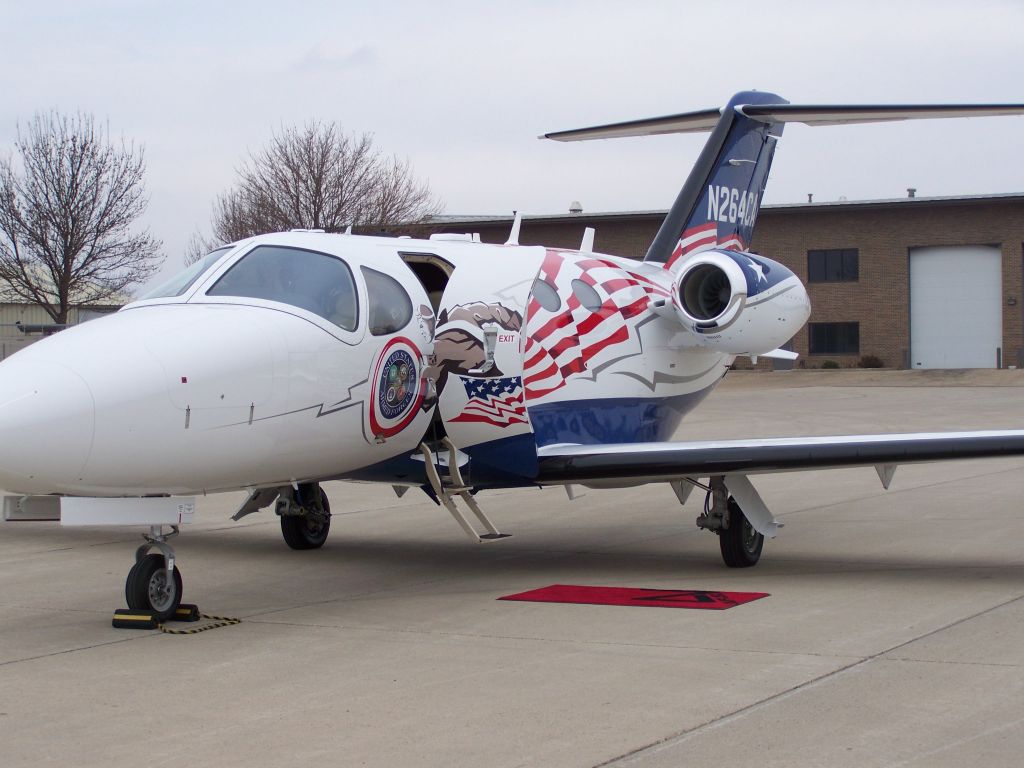 Cessna Citation Mustang (N264CA) - Mankato, MN.  Veteran's Airlift Command mission for Jack Zimmerman by CESSNA AIRCRAFT COMPANY'S "American Patriot"