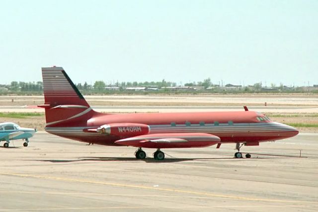 Lockheed Jetstar 2 (N440RM) - ** THIS IS NOT MY PHOTO ** The owner of this photo is Derek Ferguson, His Planespotters.net account is here along with the photo br /       https://www.airliners.net/photo/Untitled/Lockheed-L-1329-JetStar-6/821052      This is the Elvis Presley Lockheed Jetstar II known as "Hound Dog II", in Roswell, NM. Of course, this is an old photo of it, because the paint isn't faded or the engines missing, but.. Enjoy the photo!