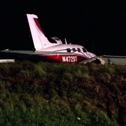 Piper Malibu Mirage (N472ST) - Overshot runway at Statesville Regional