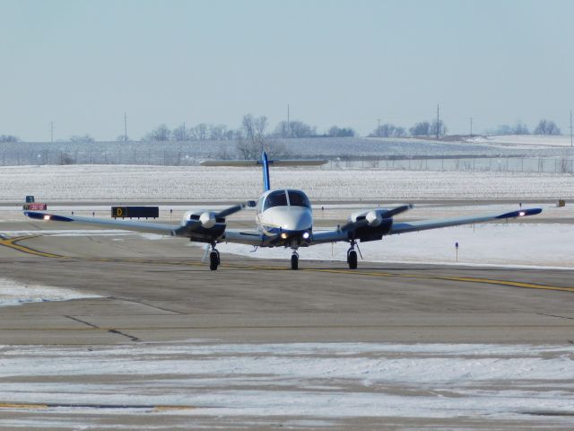 Piper PA-44 Seminole (N4438T) - A clear day in January meant a busy day of flying for University of Dubuque Aviation students.  In this case, a nearly empty ramp was a good thing!!!  N4438T returns to the ramp after a flight on this beautifully clear morning.  