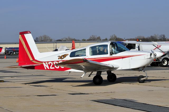 Grumman AA-5 Tiger (N28635) - Seen at KFDK on 11/7/2009.  This was a gathering & transfer point for pilots rescuing animals from South Carolina to various points in the northeast.  Most of these animals were within days of being euthanized at a kill-shelter. Its a wonderful organization that saves the lives of countless dogs & cats.  http://www.animalrescueflights.org/    a href=http://discussions.flightaware.com/profile.php?mode=viewprofile&u=269247  [ concord977 profile ]/a