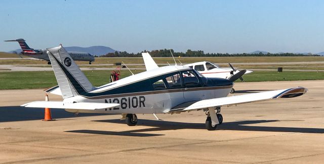 Piper Cherokee (N2610R) - Parking on the visitors pad.