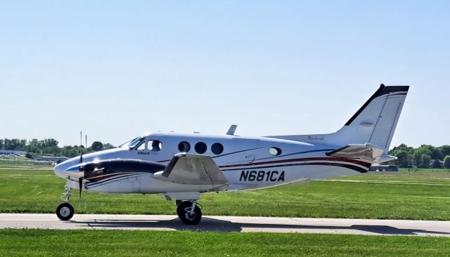 Beechcraft King Air 90 (N681CA) - Spotted in Iowa City on 5/27/2023