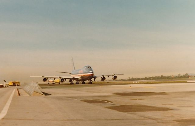 Boeing 747-200 — - American Airline B-747 taxing out at KLAX spring 1977